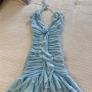 Windsor ruffle mini dress